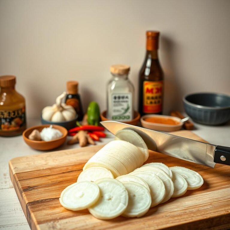 white kimchi radish
